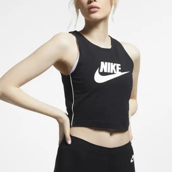 Nike Sportswear Heritage Tank Black White Logo Size XS - Picture 1 of 10
